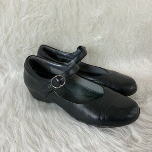 Dansko Fawna Black Leather Mary Janes EU 37 US 7